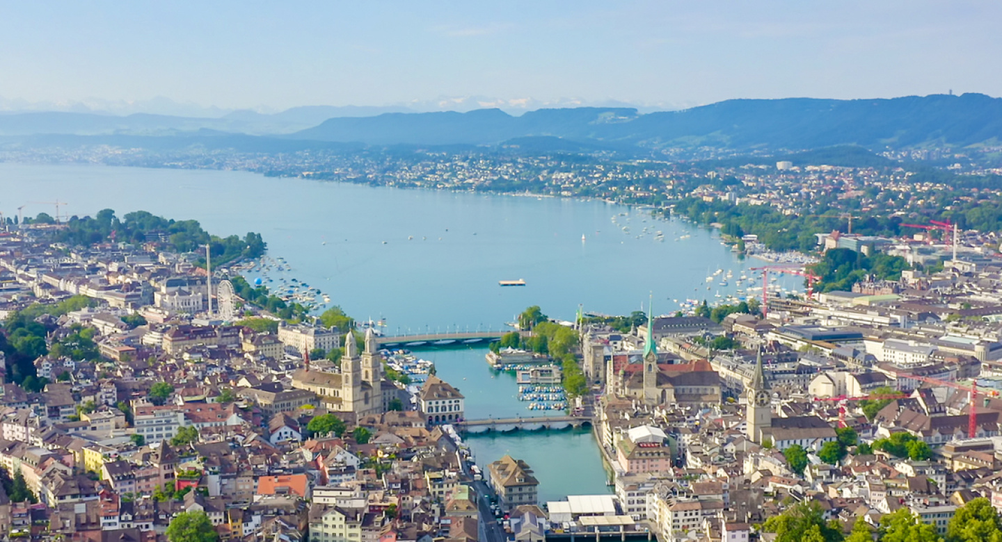 苏黎世城市与湖景|Zurich